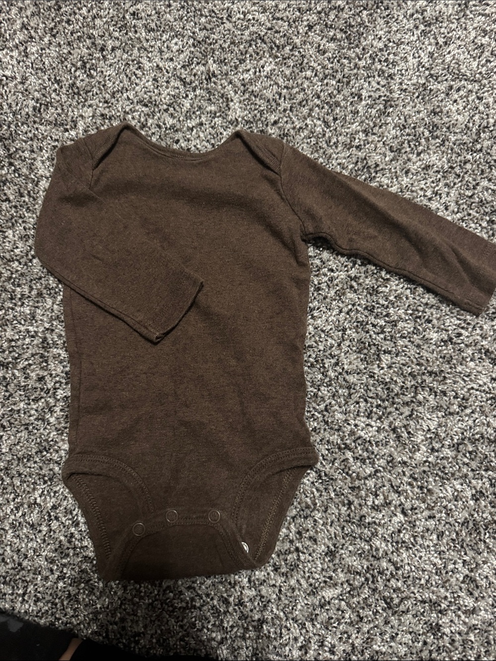 Carter's Brown Long-Sleeve Baby Bodysuit
